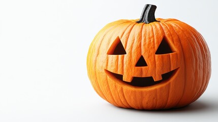 A PNG of a pumpkin with a simple jack-o'-lantern face, perfect for overlays