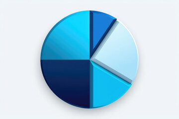 Obraz premium generated illustration of empty blue 3D pie chart