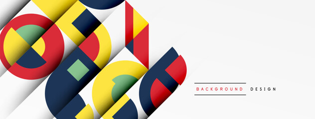 Modern geometrical abstract background - circles. Business or technology presentation design