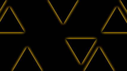 Business background. Golden triangles on a black background