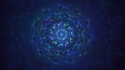 3D manual rendering abstract round light background. Its not AI Generatd illustration.