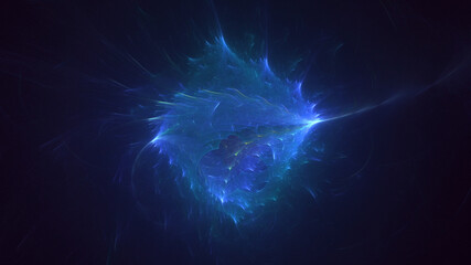 3D manual rendering abstract multicolor fractal light background. Its not AI Generatd illustration.