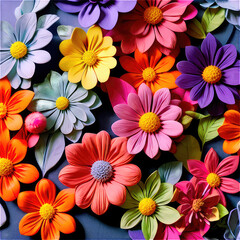 3d illustration of flowers background