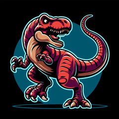 Tyranosaurus rex vector illustration for logo and tshirt design