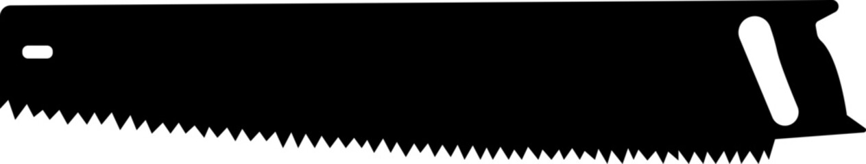 hand saw construction icon. vector silhouette template design elements of handsaw icons, Wood Working tools and graphic design, isolated on transparent background, use for mobile app, web or ui.