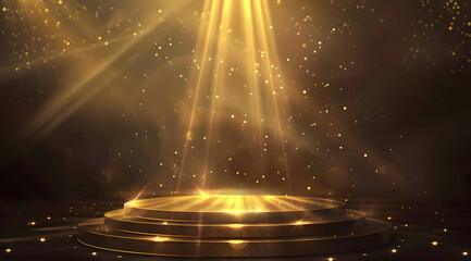 A luxurious golden stage