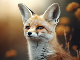 Desert Fennec Fox, Majestic Wild Canine, Wildlife in Nature