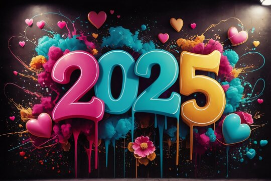 Happy New Year 2025 Background Design