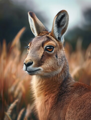 Fototapeta premium Patagonian Mara, Dolichotis Patagonum in Wild, Close Up Wildlife