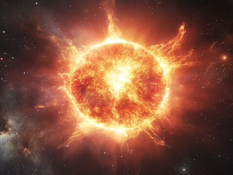 Red supergiant on the verge of a supernova, stars, stellar lifecycle