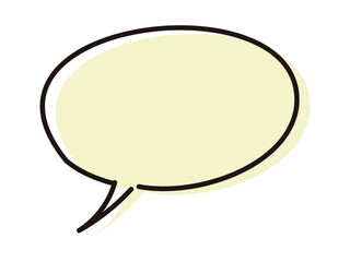 Fototapeta premium 手描きの吹き出し_だ円_しっぽ長め