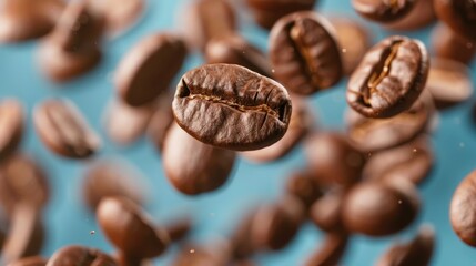 Fototapeta premium Coffee Beans Falling