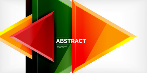 Triangle glass shapes geometric abstract background. Vector Illustration For Wallpaper, Banner, Background, Card, Book Illustration, landing page