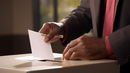 Obraz premium person voting, elections