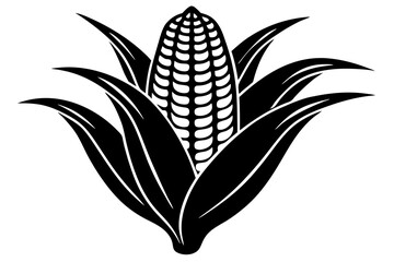 Corn silhouette icon isolated Vector illustration	

