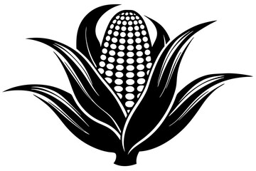Corn silhouette icon isolated Vector illustration	
