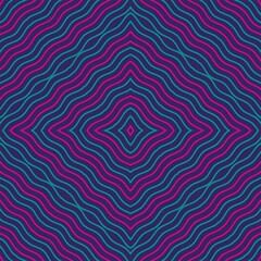 waves lines pink and blue,seamless pattern,on blue background.