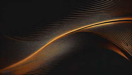 Golden shiny waves abstract background. Art deco ornament