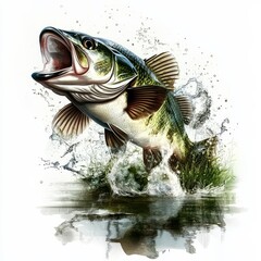Generative AI captures the essence of bass fishing, reflecting the skill and diligence involved.