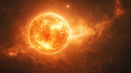 Obraz premium Venus under the light of the Sun, a distant galaxy swirling in the background Venus Galaxy Sun, celestial serenity