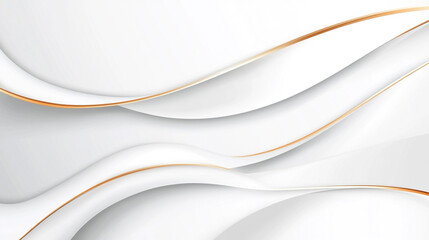 Obraz premium Golden lines and waves. Soft flowing abstract pattern in warm cream and white hues with smooth wave-like curves.