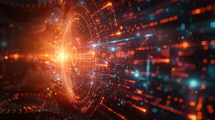 Fototapeta premium Modern Futuristic Circuit Board Vector Banner Design for Technology and Engineering Intricate digital circuit board background 