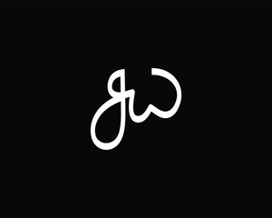 Initial letter GW logo design template