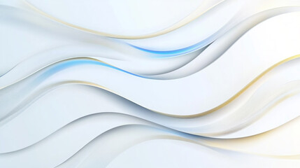 Obraz premium Elegant white modern architecture art. Abstract white wavy background with streaks of gold color. Textured backdrop. 