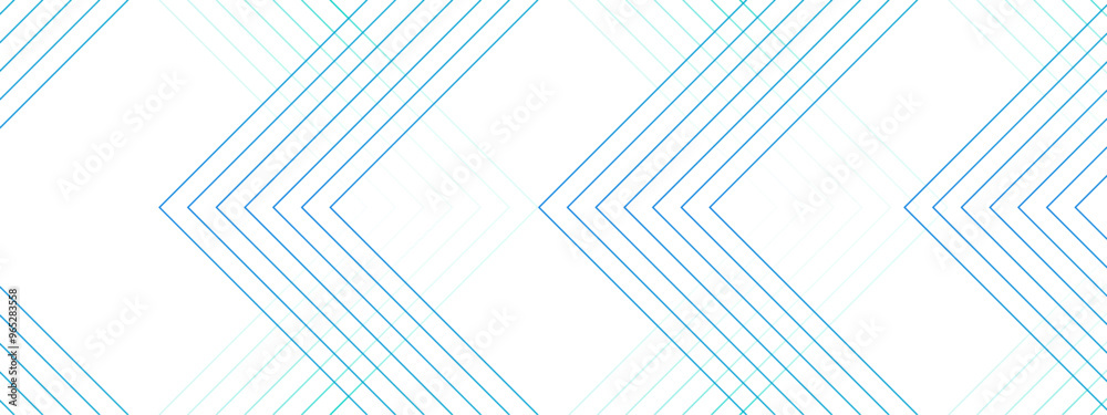 Poster white and blue modern minimalistic geometric blueprint background& bright lines. modern minimalist d