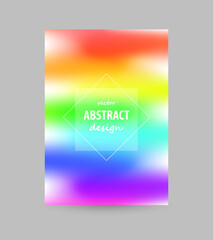 Cover page notebook. Template with abstract rainbow colors. Perfect for diary, books, magazines, journals, catalogs, planners and flyers. Vector layout.