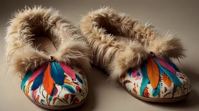 Colorful print on shoes