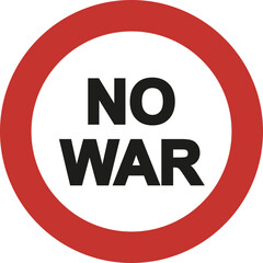 No War, Stop War Button Sign