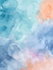 Watercolor Background Art Vector Illustration.