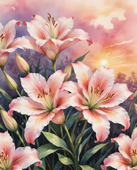 Pink Lily Flowers