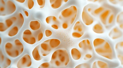 Exploring the Intricate Process of Bone Mineralization - Scientific Illustration with Copy Space in 8K Resolution