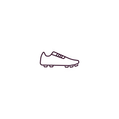 soccer shoe outline icon. Linear vector from clothes concept. Thin line soccer shoe icon isolated on white background