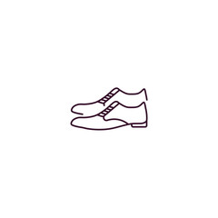 leather shoes outline icon. Linear vector from clothes concept. Thin line leather shoes icon isolated on white background