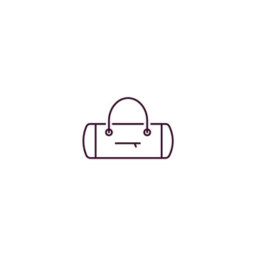 recommend clip art: barrel handbag outline icon. Linear vector from clothes concept. Thin line barrel handbag icon isolated on white background