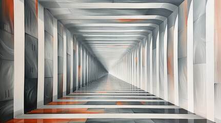 Fototapeta premium Optical illusion geometry. Generative AI.