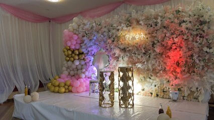 Hall wedding decoration 