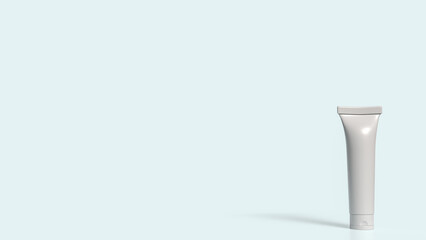 The Cosmetics package on white Background image 3d rendering.