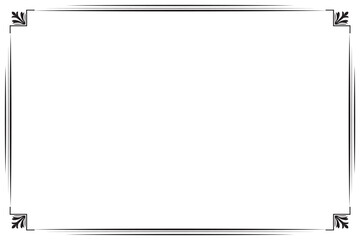 Elements of ornate vintage frames. Black on white classic calligraphy swirls, floral motifs. Design print for greeting cards, wedding invitations, restaurant menu, royal certificates. Set 89