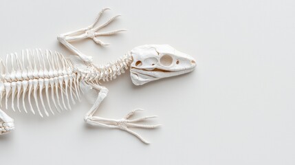 Detailed Anatomical Study of Reptile Bone Structure - Zoological Reference with High Detail 8K Resolution and Copy Space for Text