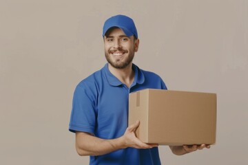 delivery man with package