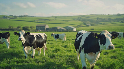 &ldquo;Farm Life: Dairy Cows Enjoying the Fields&rdquo;