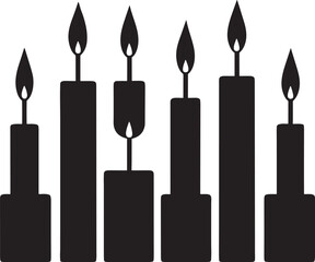 Candle Abstract Silhouette Vector Graphics Pack