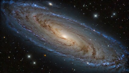 Obraz premium Abstract illustration background of space that shows milky way galaxy, stars and dead space, fantasy colorful dreamy backdrop