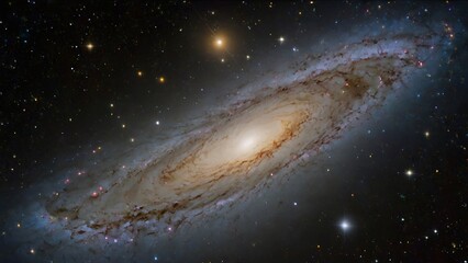 Fototapeta premium Abstract illustration background of space that shows milky way galaxy, stars and dead space, fantasy colorful dreamy backdrop