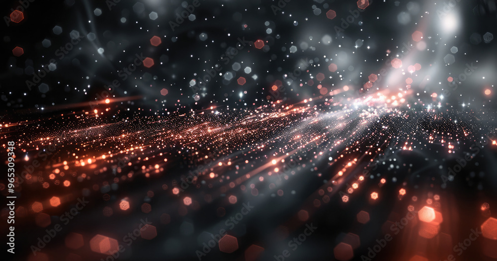 Poster Background for the front page of the site in space dark techno with black style. Generative AI.