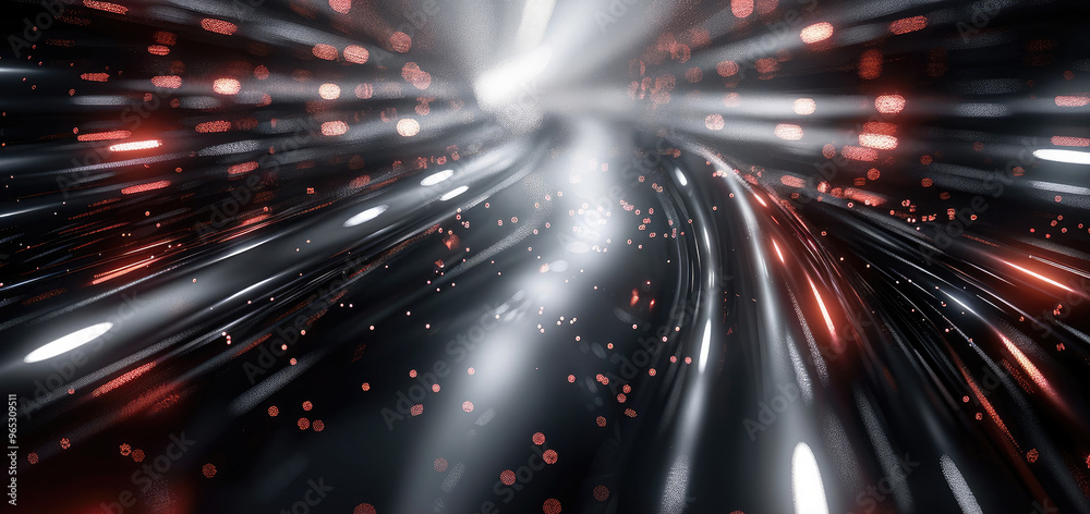 Poster Background for the front page of the site in space dark techno with black style. Generative AI.